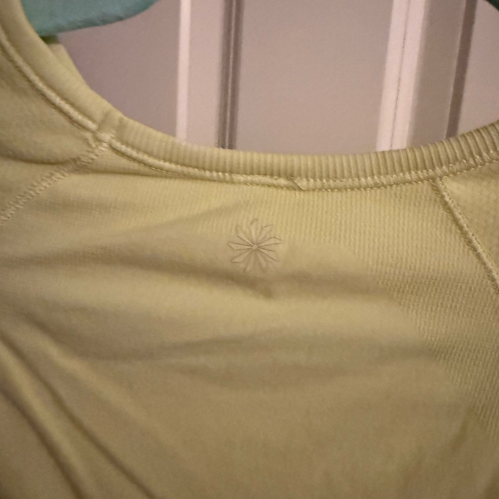 Athleta Girl butter yellow workout shirt